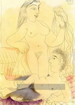  Pablo Tableaux - Nude debout et Nue couch 1967 cubisme Pablo Picasso